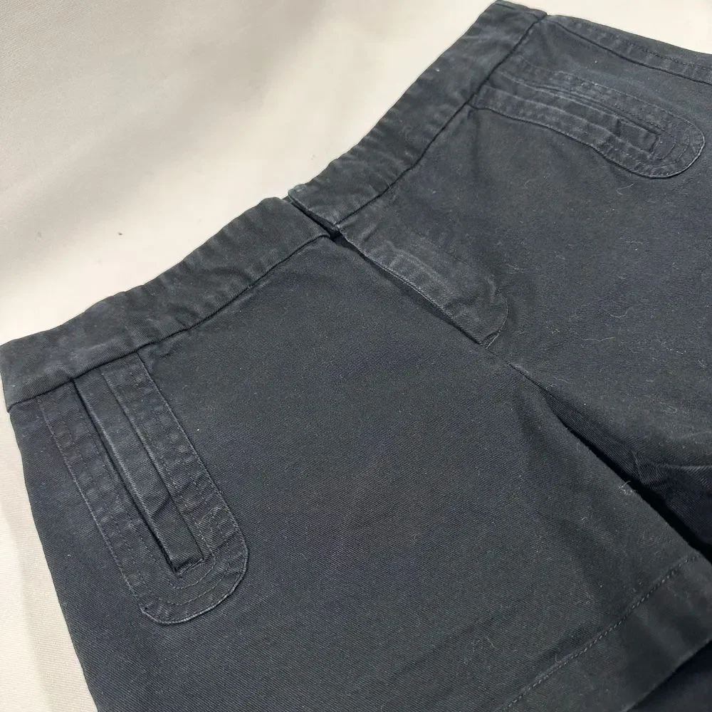 GAP Black Stretch Flat Front Cotton Spandex Shorts Womens size 8‎